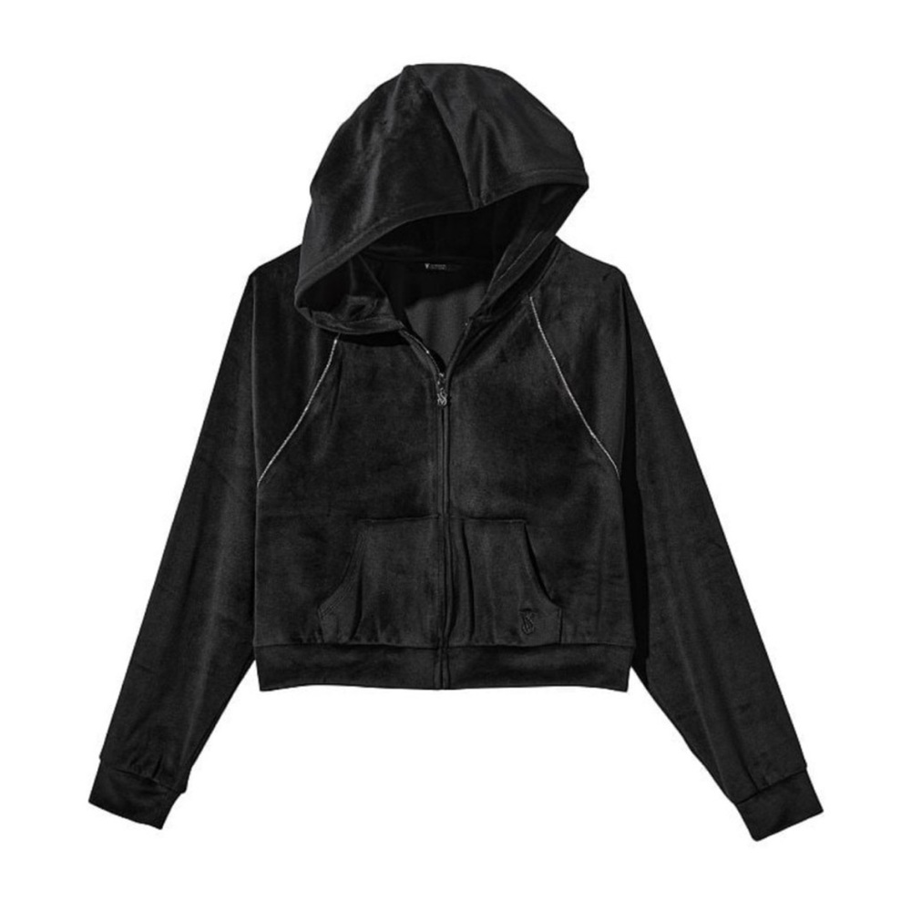 Victorias Secret Velour Full Zip Hoodie